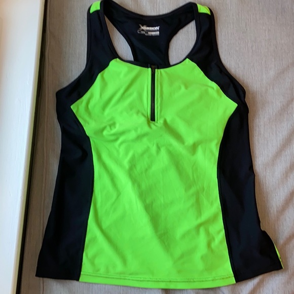 Xersion Tops - Xersion Womens Neon Green & Black Zip Front Sport Tank Top, Size L